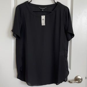 NWT black short sleeve blouse